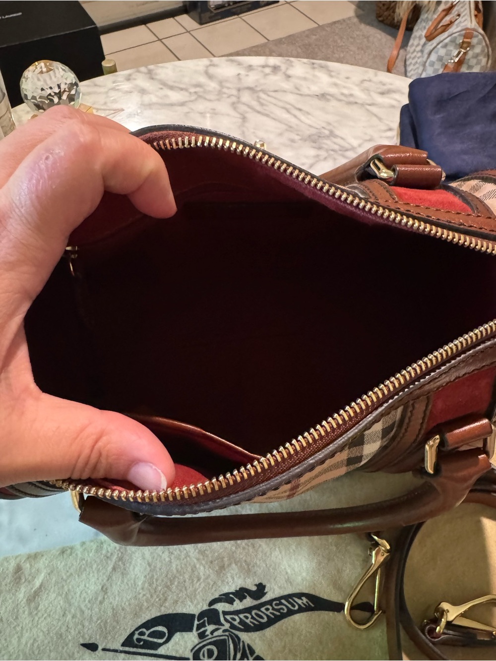 Burberry Alchester Canvas Bag- Medium - Picture 7 of 15